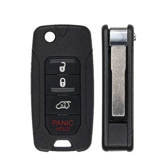 2015-2020 Jeep Renegade Fiat 500X / 4-Button Flip Key / PN: FI5-AM433TX / 2ADFTFI5AM433TX (RFK-JP-433PN) - UHS Hardware