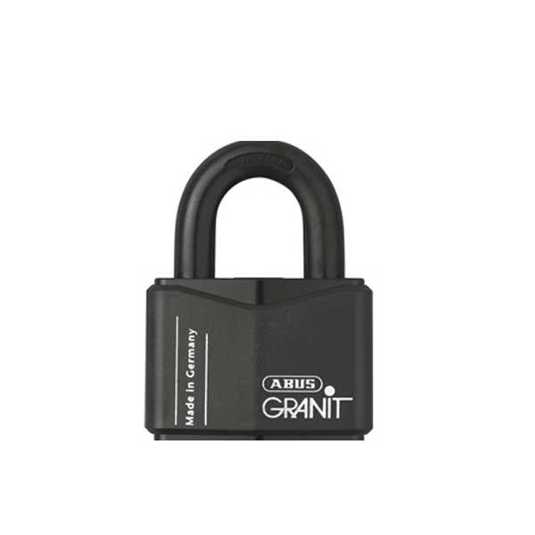 Abus -  37/70RK -  Rekeyable Granit Series Steel Padlock - Black - 3-1/32" Body Width - UHS Hardware