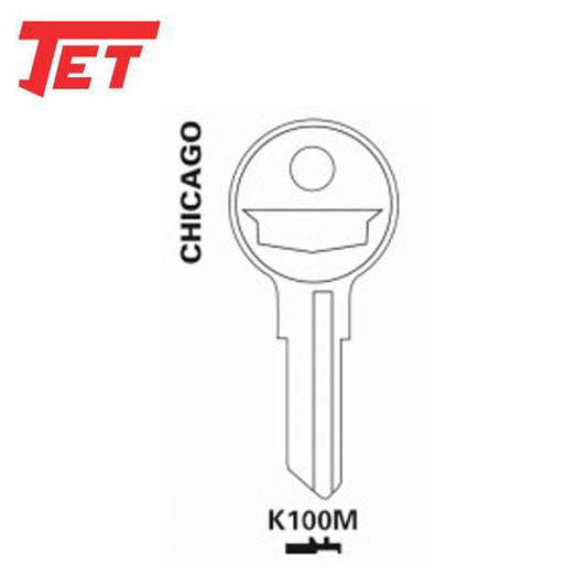 JET - K100M - Chicago - 6-Pin Wafer Cabinet Key - UHS Hardware