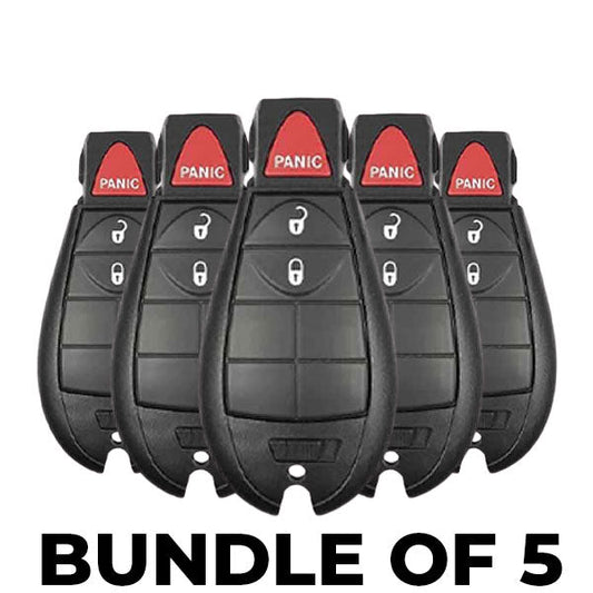 5 x 2008-2017 Chrysler Dodge Jeep VW / 3-Button Fobik Key / M3N5WY783X (BUNDLE OF 5) - UHS Hardware