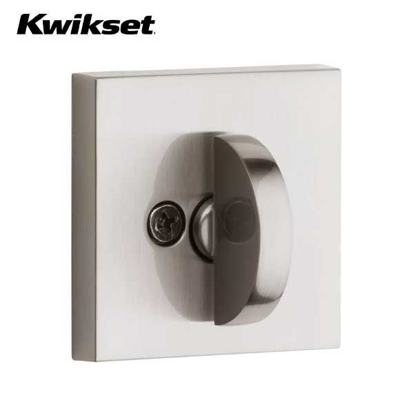 Kwikset - 158 - Halifax Single Cylinder Deadbolt - Square Rose - 15 - Satin Nickel - SmartKey Technology - Grade 2 - UHS Hardware