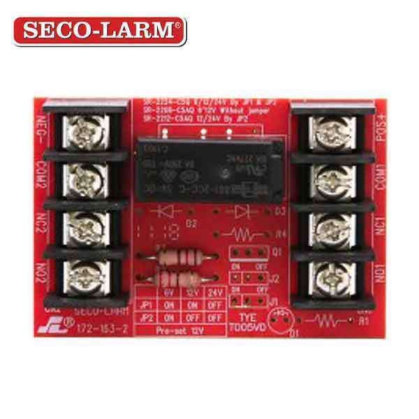 Seco-Larm - Relay Modules - 12/24VDC Trigger Voltage - One 5A Form C DPDT Relay - UHS Hardware