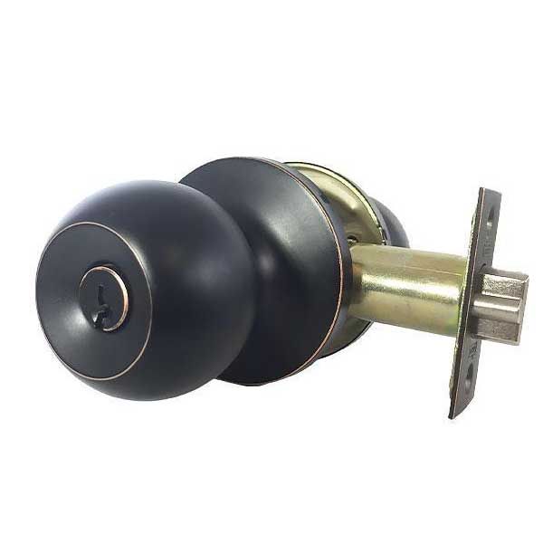 Premium Knobset - Oil Rubbed Bronze - Entrance - Grade 3 - ( SC1 / KW1 ) - UHS Hardware