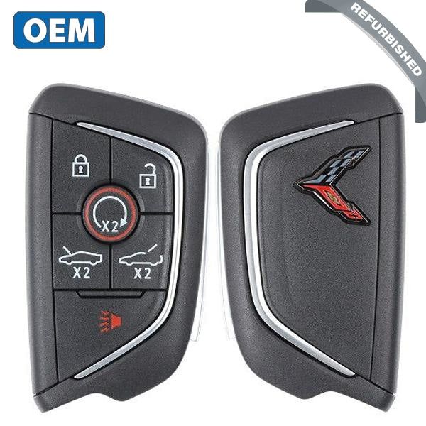2020-2021 Chevrolet Corvette C8 / 6-Button Smart Key / PN: 13538851 / YG0G20TB1 / Carbon Gray Logo (OEM) - UHS Hardware
