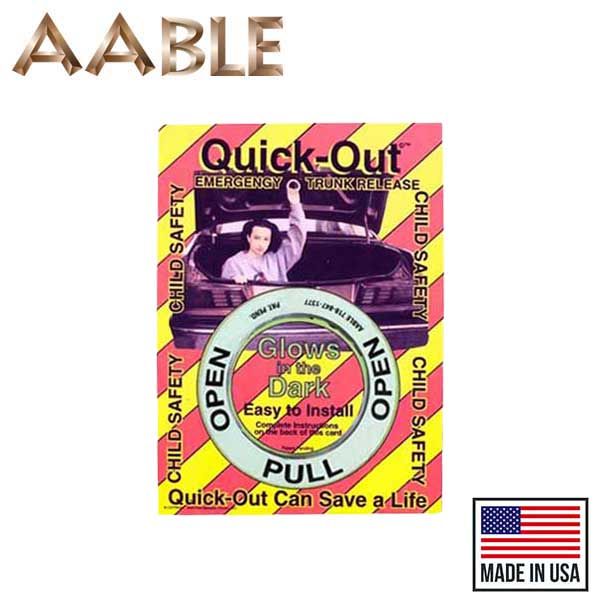 AABLE - "Quick Out" Emergency Trunk Release - Glow-in-the-Dark - UHS Hardware