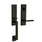 Baldwin Estate - 85391.LFD - Minneapolis 3/4 Escutcheon Handleset - Full Dummy - 190 - Satin Black - Grade 2 - LH - UHS Hardware