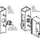 Adams Rite - 4590 - Deadlatch Paddle Handle -  Pull to Left -  1-3/4" Door - Aluminum Anodized - for  4300/4500/4900 Deadlatches - UHS Hardware