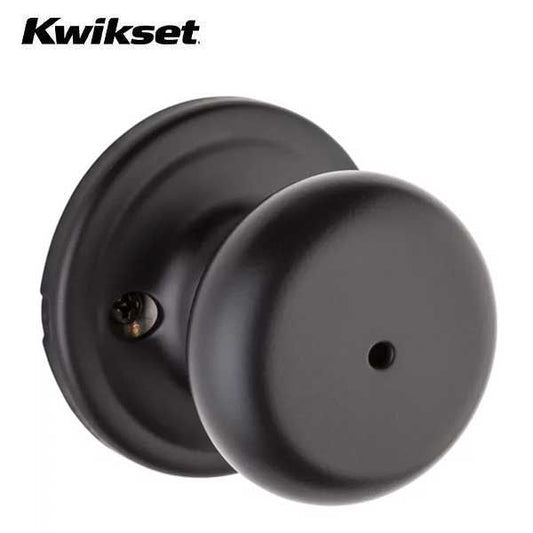 Kwikset - 730H - Hancock Knob - Round Rose - Privacy - 514 - Matte Black - Grade 2 - UHS Hardware