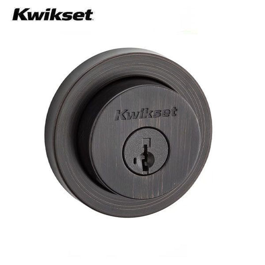 Kwikset - 158 - Milan Single Cylinder Deadbolt - Round Rose - 11 - Venetian Bronze - SmartKey Technology - Grade 2 - UHS Hardware