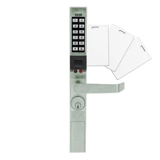 Trilogy PDL1300 Narrow-Stile PROX Keypad Lever Lock w/ PIN Access / Satin Chrome (Alarm Lock) - UHS Hardware