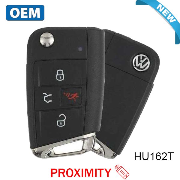 2018-2020 Volkswagen / 4-Button Flip Key / PN: 5G6 959 752 BM / NBGFS125C1 / HU162T / KESSY (OEM) - UHS Hardware