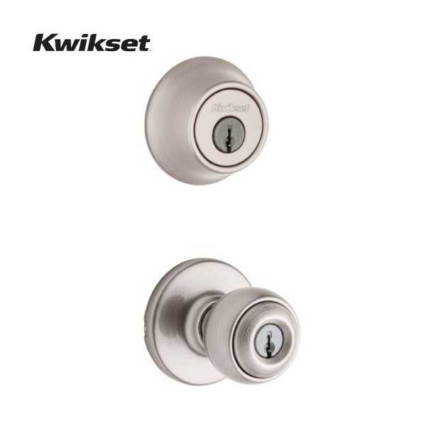 Kwikset - 690 - Polo Security Set - Deadbolt Keyed One Side - Entrance - 15 - Satin Nickel - Grade 3 - UHS Hardware