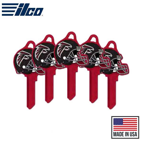ILCO - NFL TeamKeys - Helmet Edition - Key Blank - Atlanta Falcons - KW1 (5 Pack) - UHS Hardware