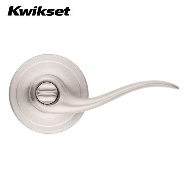 Kwikset - 730TNL - Tustin Lever - Round Rose - Privacy - 15 - Satin Nickel - Grade 2 - UHS Hardware