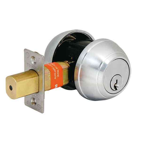 TownSteel - DBD-62 - Commercial Deadbolt - Double Cylinder - 2-3/4 " Backset - Satin Chrome -  Grade 1 - UHS Hardware