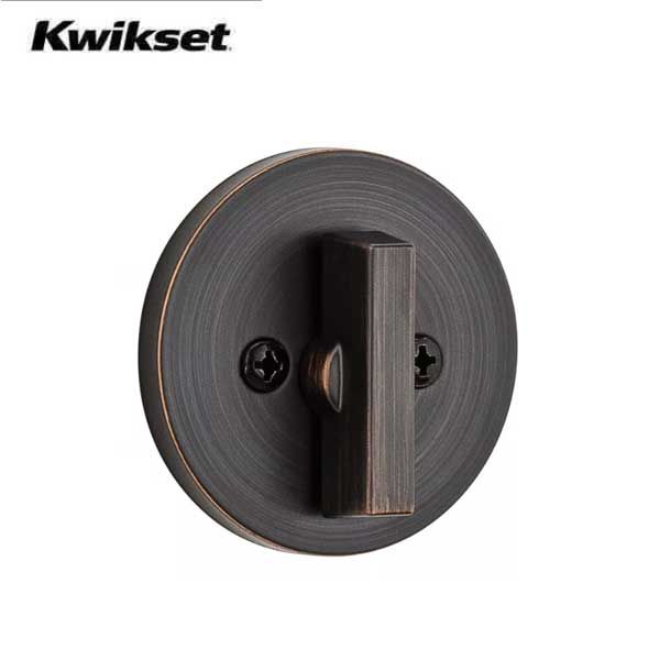 Kwikset - 660 - Contemporary Residential Deadbolt - Round Rose - Single Cylinder - Venetian Bronze - SmartKey Technology - Grade 3 - UHS Hardware