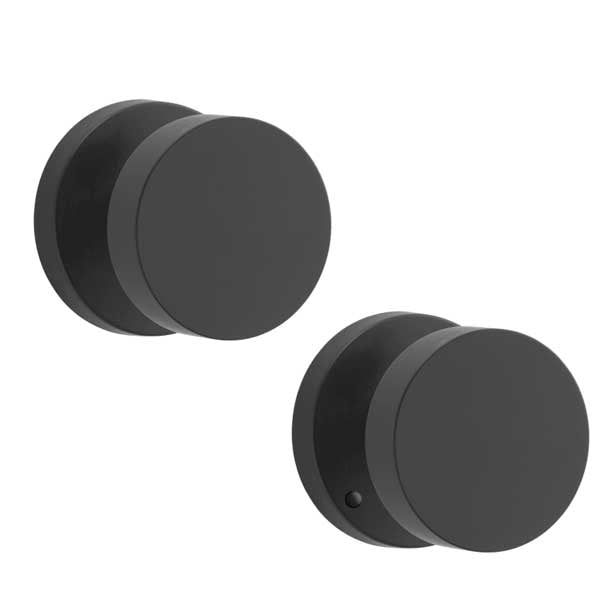 Baldwin Reserve - PV.CON.CRR- Contemporary Knob - Round Rose - 190 - Satin Black - Privacy - Grade 2 - UHS Hardware