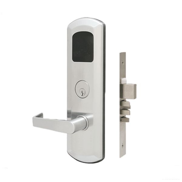 TownSteel - E-Kontos 1B 2000 Series Mortisie Lock  - Automatic Deadbolt - 2-3/4″ Backset - Sentinel Lever Set - Left Handed - Satin Chrome - Keyed Different - Grade 1 - UHS Hardware