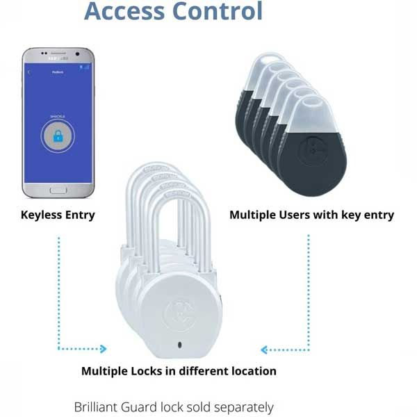 Brilliant Guard - BRG-BGMK6338 - Bluetooth Padlock Smart Key - UHS Hardware