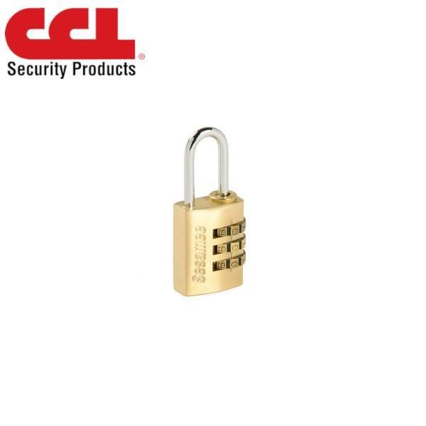 CCL Sesamee DIY / 3-Dial 16520 Combination Padlock / 20mm / Gold - UHS Hardware