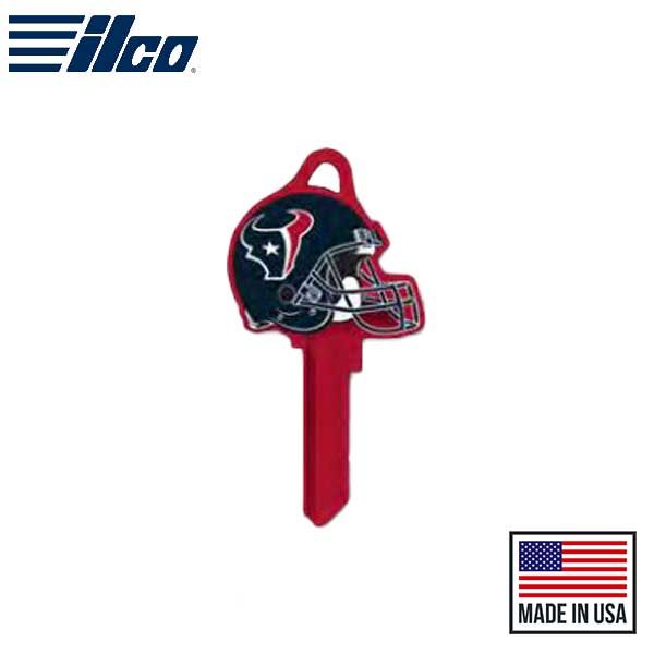 ILCO - NFL TeamKeys - Helmet Edition - Key Blank - Houston Texans - KW1 (5 Pack) - UHS Hardware