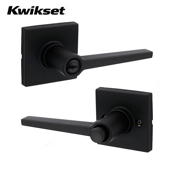 Kwikset - SL6002DAL - Daylon Lever Set - Square Rose - 514 - Satin Black Finish - Entry - Grade 3 - UHS Hardware