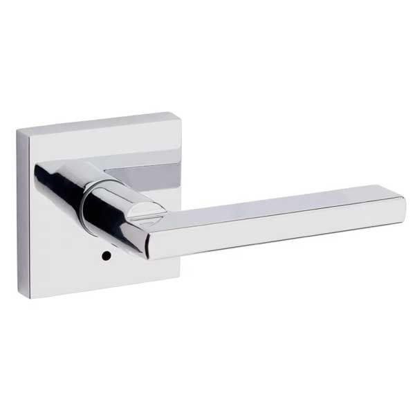 Kwikset - 155HFL - Halifax Privacy Lever - Square Rose - 26 - Polished Chrome -  Grade 2 - UHS Hardware