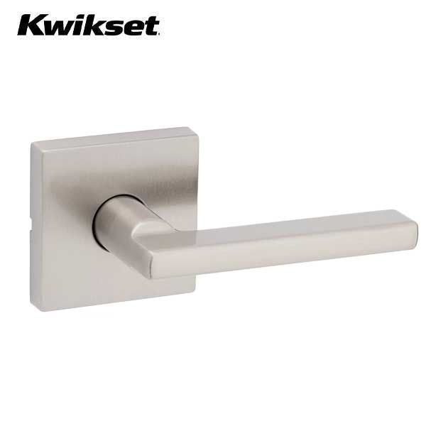 Kwikset - 720HFL - Halifax Lever Set - Square Rose - 15 - Satin Nickel - Hall / Closet - Grade 2 - UHS Hardware