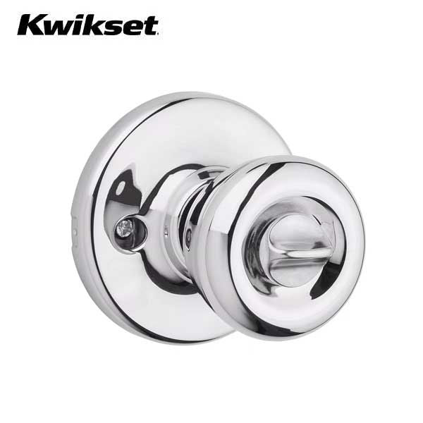 Kwikset - 400T - Tylo Knob  - Round Rose - Entrance - 26 - Polished Chrome - SmartKey Technology - Grade 3 - UHS Hardware