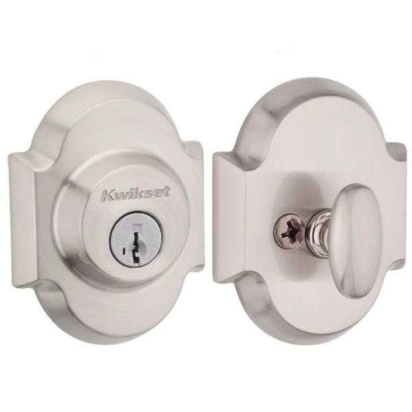 Kwikset - 980 - Deadbolt - Single Cylinder - Austin Rose - 15 - Satin Nickel - SmartKey Technology - Grade 1 - UHS Hardware