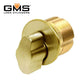 GMSThumb-Turn Mortise Cylinder - 1" - US3 - Polished Brass - UHS Hardware