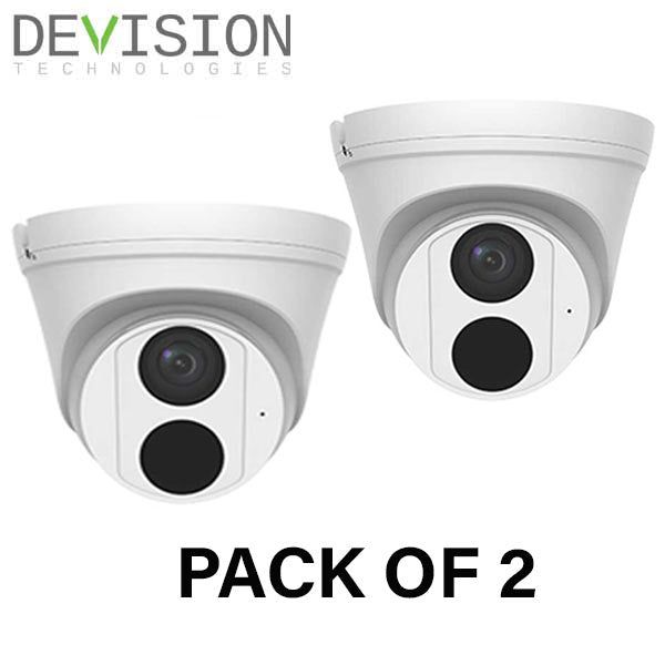 2 x Devision / IP / 2MP / Eyeball Camera / Fixed / 2.8mm Lens / WDR / IP67 / 256GB SD Card / DV-C228-DWPS (2 for 1) - UHS Hardware