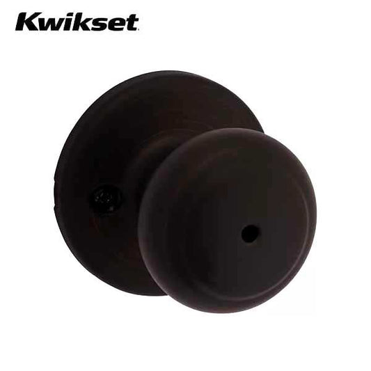 Kwikset - 300CV - Cove Knob - Round Rose - 514 - Satin Black - Privacy - Grade 3 - UHS Hardware