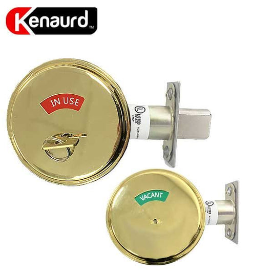 Premium Commercial Privacy Indicator Deadbolt – US3 – Polished Brass  – Grade 2 - UHS Hardware