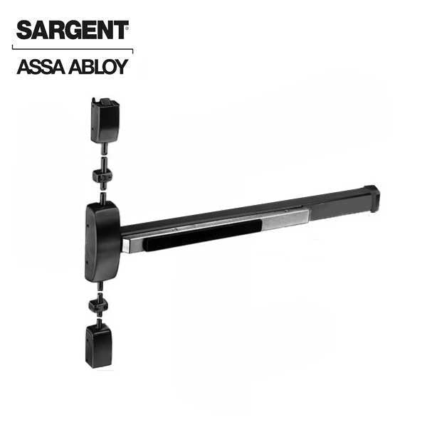 Sargent - 8710F - Surface Vertical Exit Rod - Passage (Exit Only) - 36" x 84" - Black Suede - Fired Rated - Grade 1 - UHS Hardware