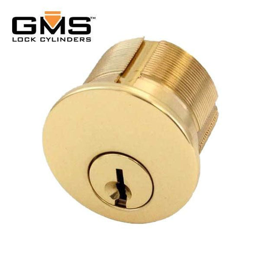 GMS Mortise Cylinder - 1" - 5-Pin - US3 - Polished Brass - UHS Hardware