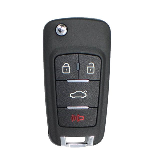 KEYDIY - GM Style - 4-Button Flip Key Blank w/ Integrated Chip (KD-NB18) - UHS Hardware