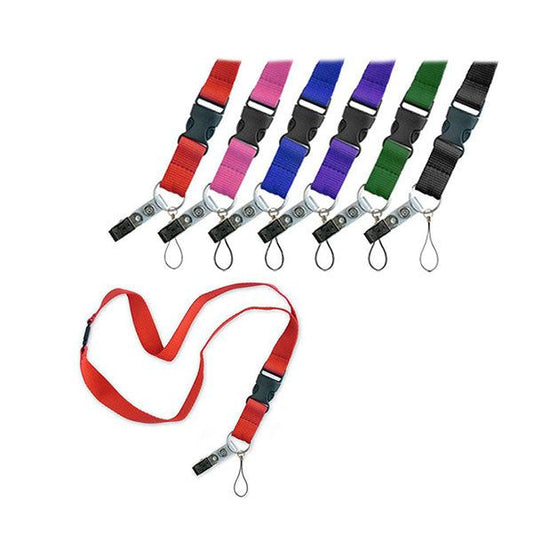 LuckyLine - 64101 - Flat Lanyard - Assorted - 1 Pack - UHS Hardware