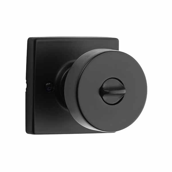 Kwikset - 740 - Pismo Knob - Square Rose - 514 - Matte Black - Entrance - SC1 Schlage - SmartKey Technology - Grade AAA - UHS Hardware