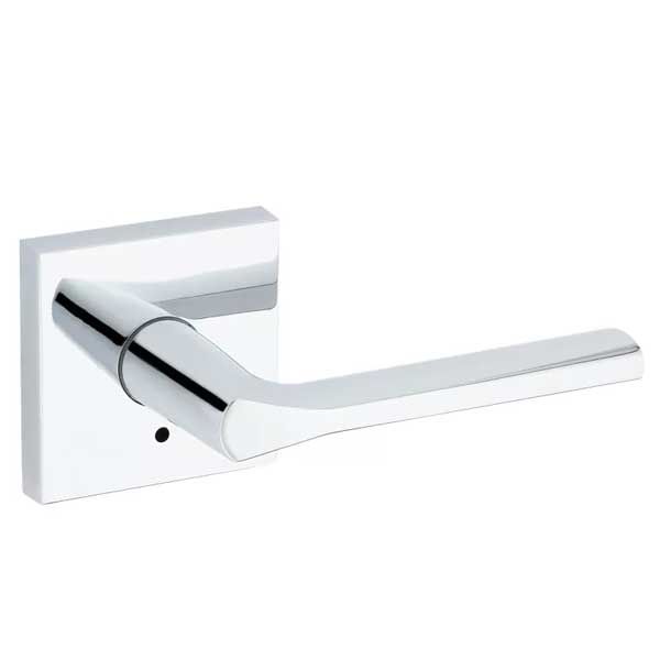 Kwikset - 155LSL - Lisbon Privacy Lever - Square Rose - 26 - Polished Chrome - Grade 2 - UHS Hardware