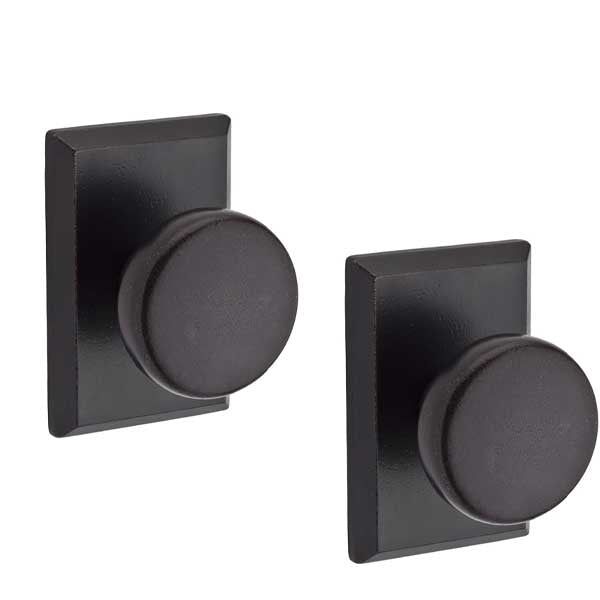 Baldwin Reserve - PS.RUS.RSR - Rustic Knob - Rustic Square Rose - 481 - Dark Bronze - Passage - Grade 2 - UHS Hardware