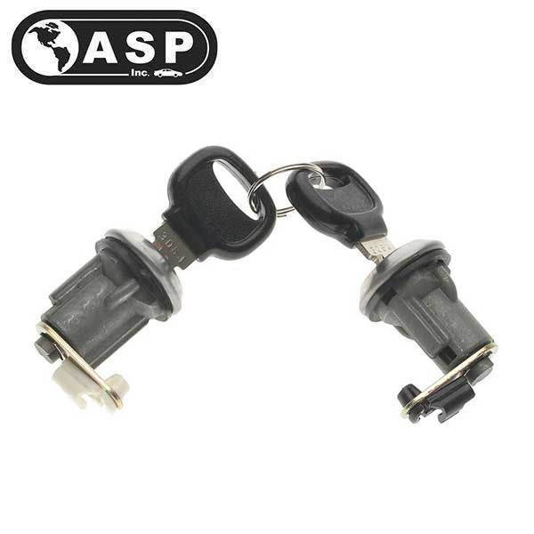 1972-1993 Mazda / MZ16 / X26 / X131 / Driver & Passenger / Door Lock Cylinder Pair / Coded / Chrome / DP-20-101 (ASP) - UHS Hardware