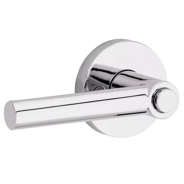 Kwikset - 156 - Milan Lever - Round Rose - 26 - Polished Chrome - Entrance - SmartKey Technology - Grade 2 - UHS Hardware