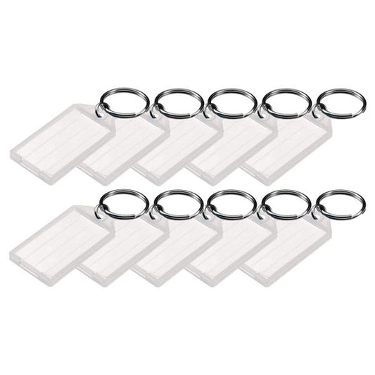 LuckyLine - 10410 - Key Tag with Split Ring - Clear - 50 Pack - UHS Hardware