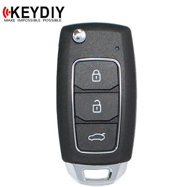 KEYDIY - Hyundai Style - 3-Button Flip Key Blank w/ Integrated Chip (KD-NB28) - UHS Hardware