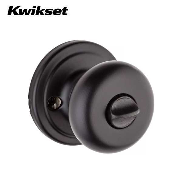 Kwikset - 740H - Hancock Knob  - Round Rose - Entrance - 514 - Iron Black - SmartKey Technology - Grade 2 - UHS Hardware