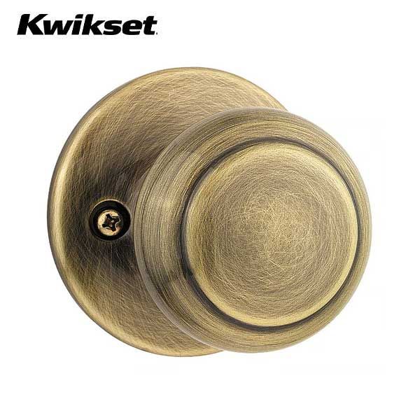 Kwikset - 200CV - Cove Knob - Round Rose - Passage - 5 - Antique Brass - Grade 3 - UHS Hardware