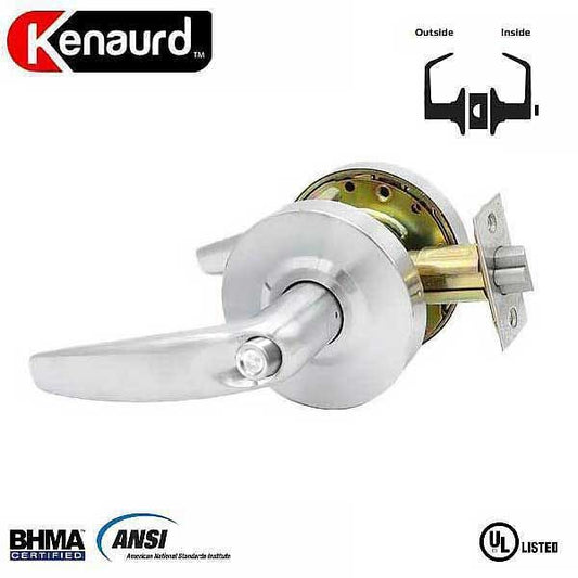 Commercial Lever Handle - Contemporary Design - 2-3/4” Standard Backset - Satin Chrome - Privacy - Grade 2 - UHS Hardware