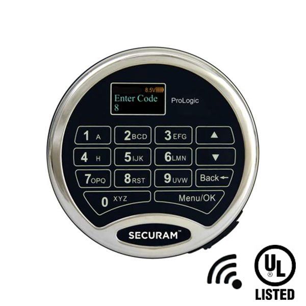 SECURAM - ProLogic L62 Electronic Safe Keypad Lock - UL Listed - Chrome - UHS Hardware