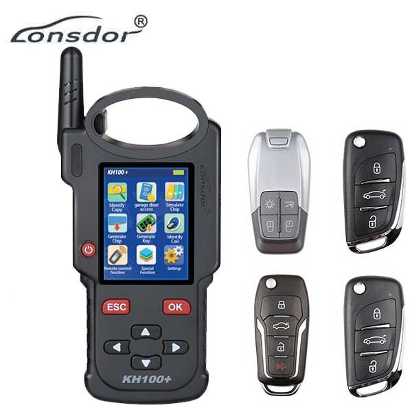 Lonsdor - KH100+ - Hand Held Remote Key Programmer - Generate Remotes - Copy Chips - Toyota H Chip - UHS Hardware